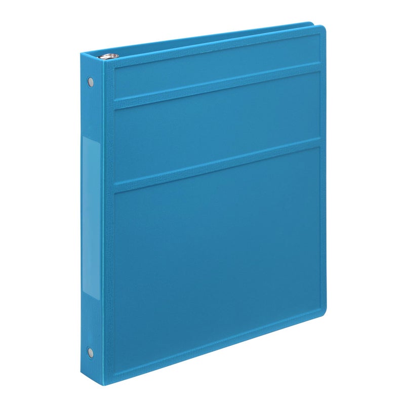 Carstens 1-Inch Heavy Duty 3-Ring Binder - Side Opening, Pool Blue, Durable Plastic, Precision No-Gap Rings, Waterproof Cover, No Pockets, Holds 125 US Letter Sheets, BPA-Free, Made in USA (8714-3R) - Image 1